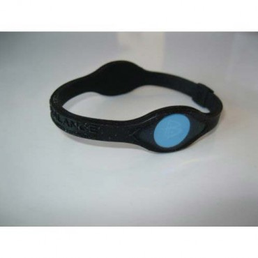 Чёрный браслет Power Balance с синей голограммой антистресс